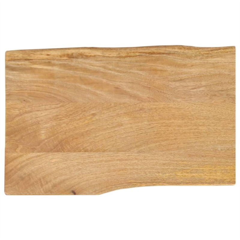 vidaXL Dessus de Table 60x40x2,5 cm Bord Vivant Bois Massif manguier, Dessus de Table en Bois, Dessus de Table d'appoint, Dessus