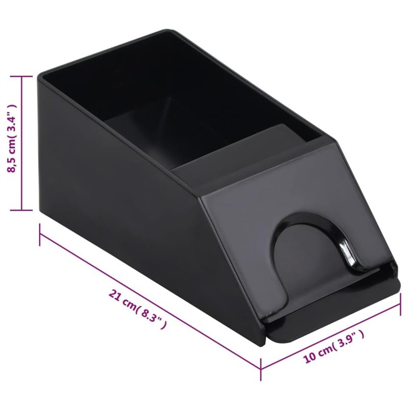 Image secondaire de vidaXL Sabot de Cartes à Jouer Noir 2 Jeux, Sabot de Distribution de Cartes, Sabot de Distribution de Blackjack, Sabot de Croupi