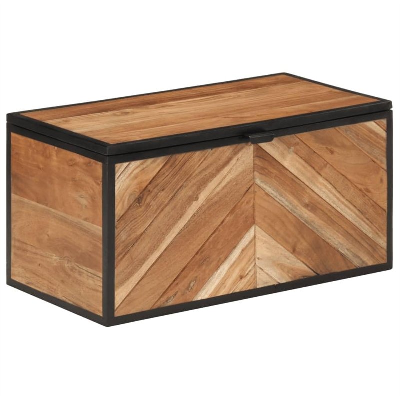 vidaXL Boîte de Rangement, Coffre à Jouets avec Couvercle, Organisateur de Rangement Salon Salle de Séjour Intérieur, Bois Massif