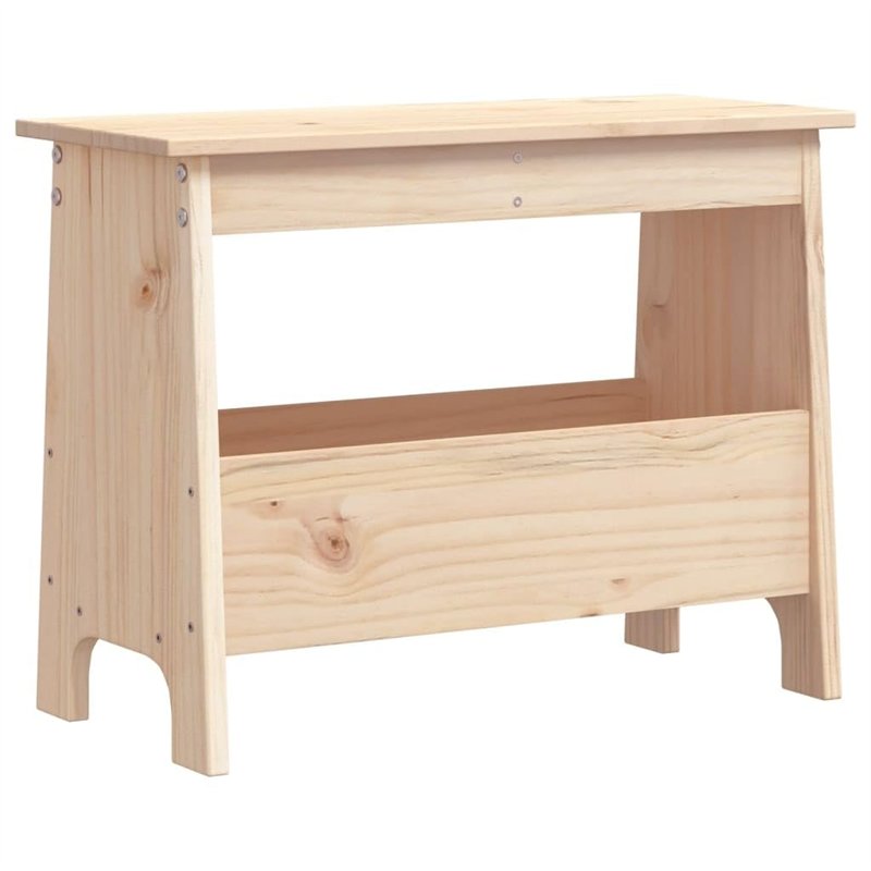 vidaXL Banc d'Entrée, Banc à Chaussures avec Étagère, Meuble de Rangement avec Siège Salon Couloir Intérieur, Marron Bois de Pin