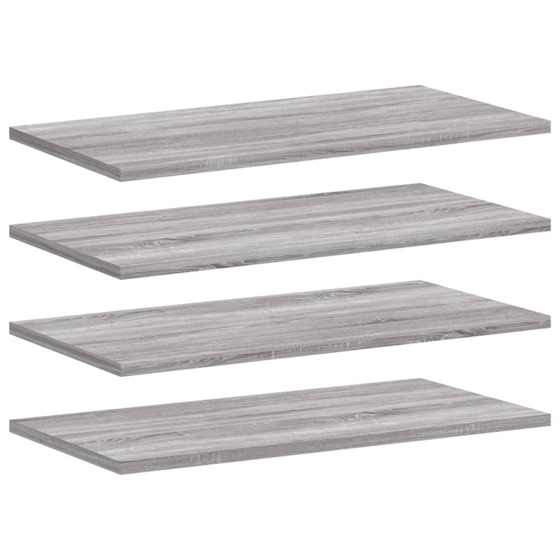 vidaXL Étagères Murales 4 pcs, Tablettes Suspendues avec Rangement, Étagères à Livres Flottantes, Décorations de Salon, Sonoma G