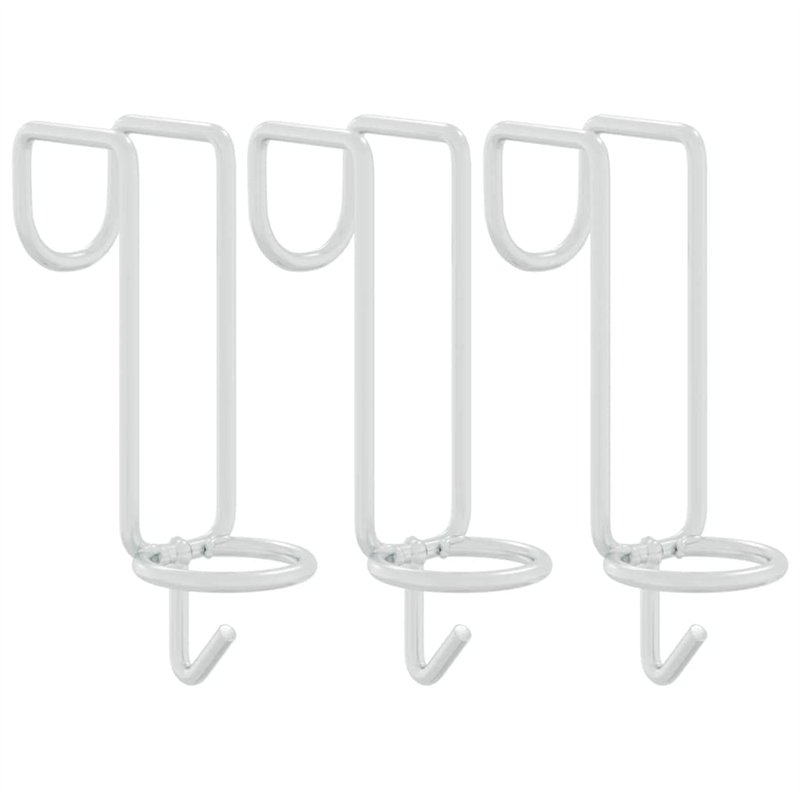 vidaXL Crochet de seau portable argenté acier galvanisé, support de seau, crochet de seau d’eau, support de seau de cheval, port