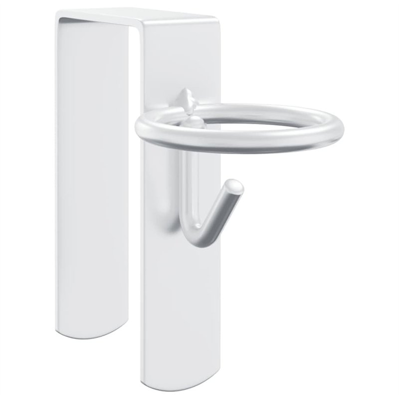 Image secondaire de vidaXL Crochets de seau 3 pcs portable argenté acier, support de seau, crochet de seau d’eau, support de seau de cheval, porte-s