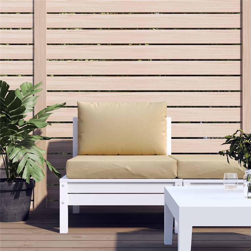 Image secondaire de vidaXL Lot de 2 Coussins de Palette, Oreillers de Balcon, Coussins de Sièges Patio Jardinage Terrasse Extérieur, Beige Mélangé T
