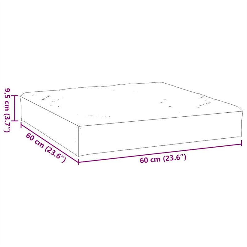 Image secondaire de vidaXL Palldyna melerad Antracit 60x60x9,5 cm tyg, soffdyna, dyna pallsoffa, trädgårdsdyna, soffdynor, dynor pallsoffa, trädgård