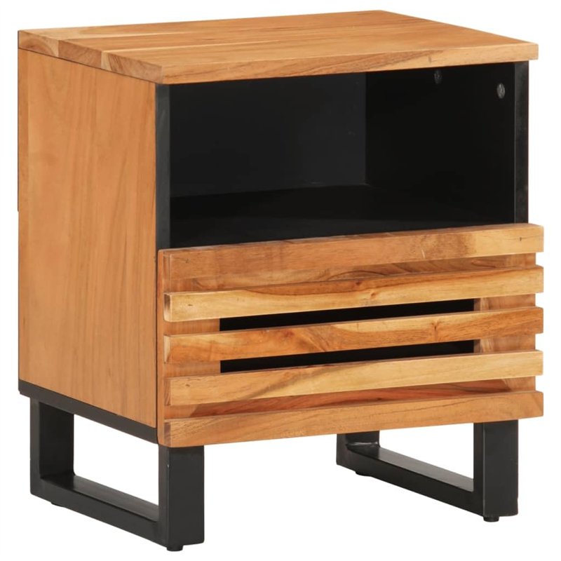 Image secondaire de vidaXL Tables de Chevet 2 pcs, Armoires de Lit avec Rangement, Tables de Nuit, Meubles de Chambre à Coucher Intérieur, Bois d'Ac