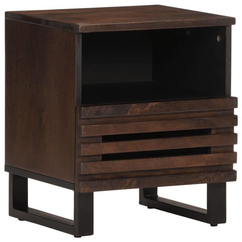 vidaXL Table de Chevet, Armoire de Lit avec Rangement, Table de Nuit, Meuble de Chambre à Coucher Intérieur, Bois de Manguier Ma
