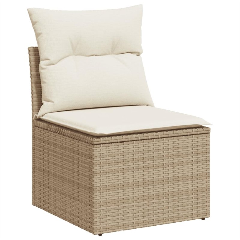 Image secondaire de vidaXL Salon de Jardin avec Coussins 10 pcs, Canapés avec Pieds Réglables, Ensemble de Meubles d'Extérieur Patio Terrasse, Moder