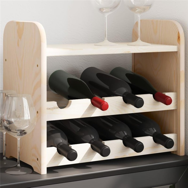 Image secondaire de vidaXL Casier à vin avec Panneau supérieur 43x25x37 cm Bois pin Massif, Porte-Verres à vin, casier à vin, casier à vin de Cuisin
