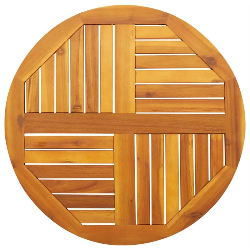 vidaXL Dessus de Table Ø70x2 cm Rond Bois Massif d'acacia, Plateau de Table de Remplacement, Plateau de Meuble en Bois, Plateau