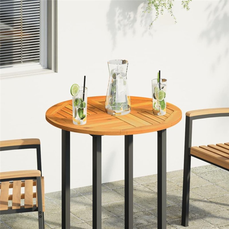 Image secondaire de vidaXL Dessus de Table Ø70x2 cm Rond Bois Massif d'acacia, Plateau de Table de Remplacement, Plateau de Meuble en Bois, Plateau