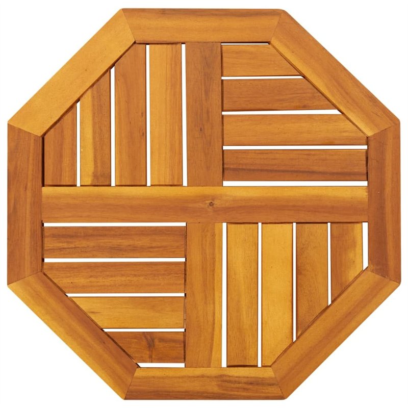 vidaXL Dessus de Table 50x50x2 cm octogonal Bois Massif d'acacia, Dessus de Table de Rechange, Plateau de Table en Bois, Planche
