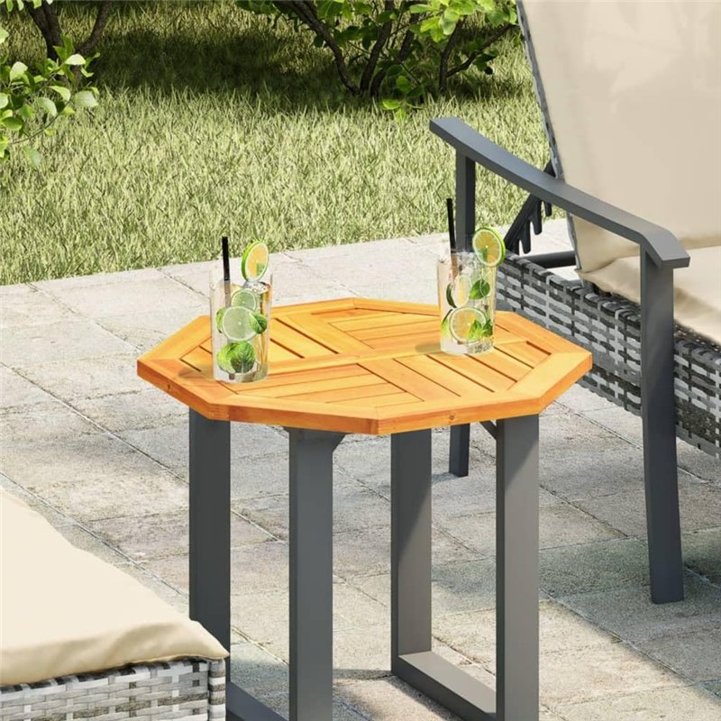 Image secondaire de vidaXL Dessus de Table 50x50x2 cm octogonal Bois Massif d'acacia, Dessus de Table de Rechange, Plateau de Table en Bois, Planche