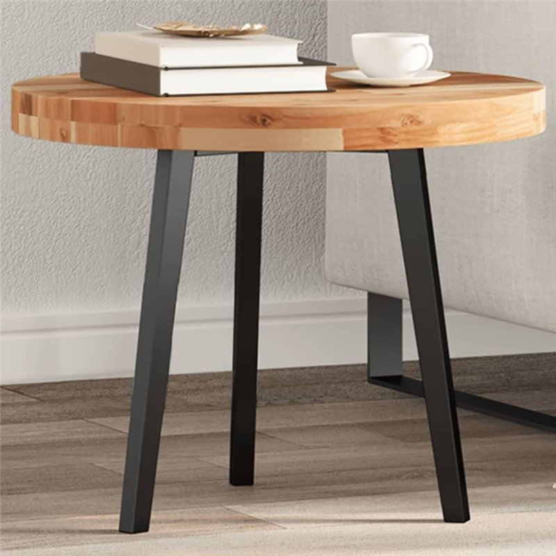 Image secondaire de vidaXL Dessus de Table Rond Ø50x4 cm Bois Massif d'acacia