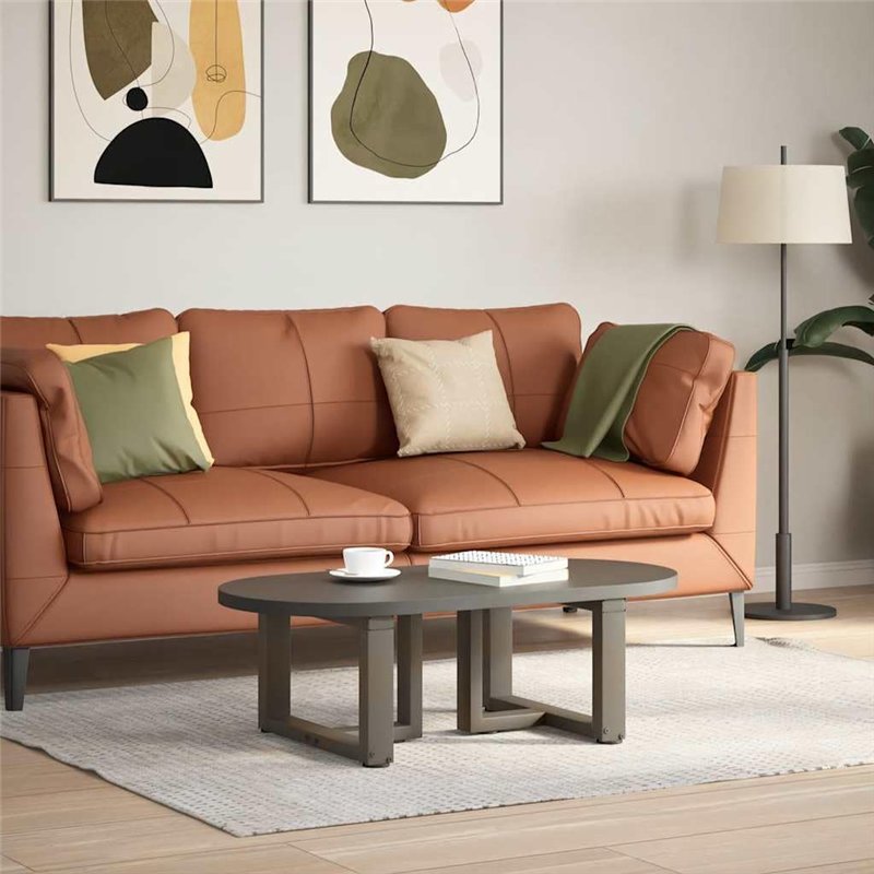 Image secondaire de vidaXL Pieds de Table Basse en Forme de T 2 pcs Acier Naturel 50x25x(30-31) cm, Pied de Table, Pied de Table en métal, Pied de M