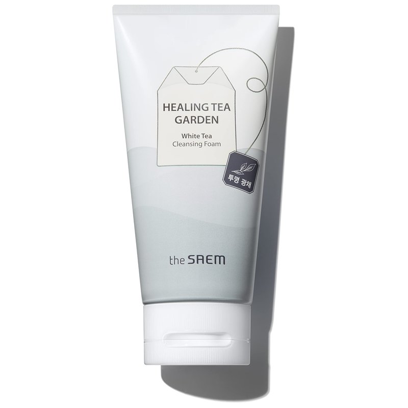 The Saem. Espuma Limpiadora Facial para Pieles Sensibles, con Extracto de Té Blanco. Piel brillante y limpia. Cruelty free. Todo
