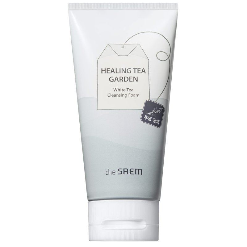 Image secondaire de The Saem. Espuma Limpiadora Facial para Pieles Sensibles, con Extracto de Té Blanco. Piel brillante y limpia. Cruelty free. Todo