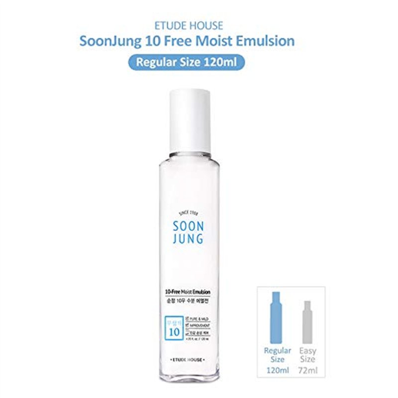 Image secondaire de Etude House, Soon Jung, 10-Free Moist Emulsion, 4.05 fl oz (120 ml)