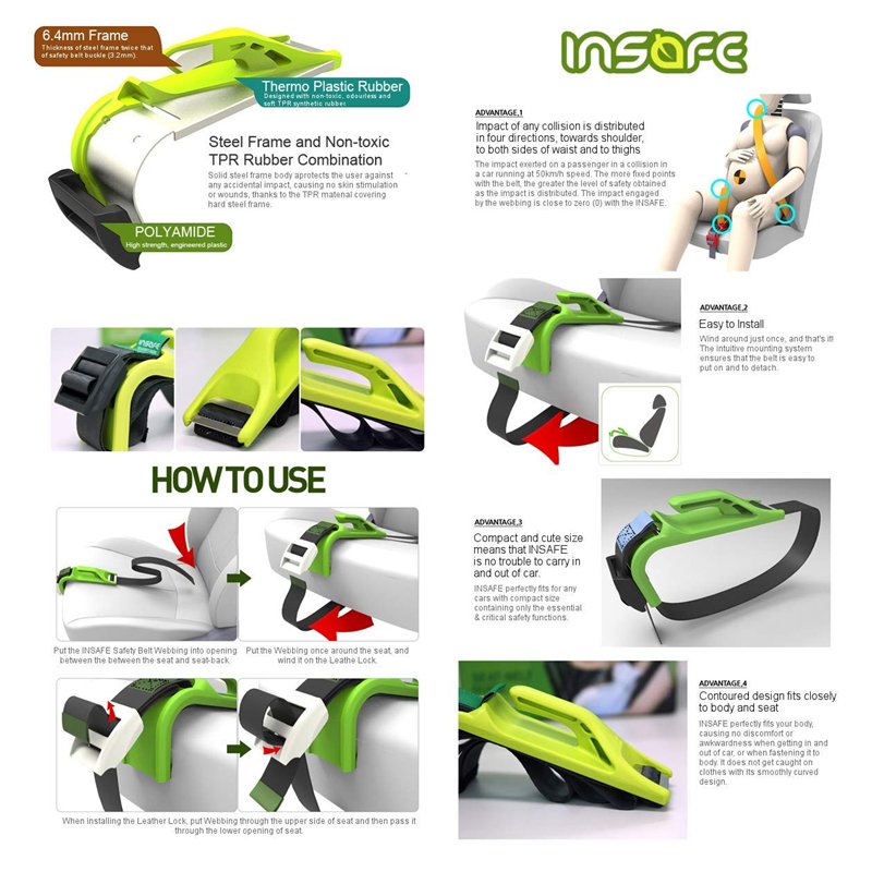 Image secondaire de Insafe La Ceinture de Grossesse Pregnant pour la Voiture – protège l'enfant accidenté Tout en offrant Un Confort Optimal Lors de