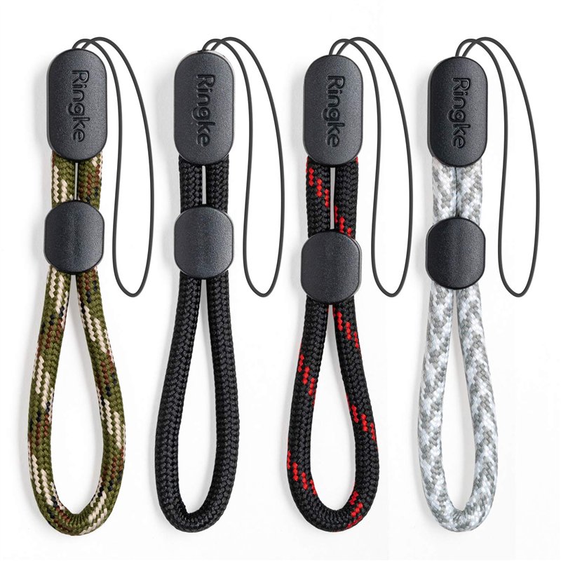 Ringke Cordon Dragonne Courte [4 Pack] Compatible avec un Téléphone Portable, des Étuis de Téléphone, des Clés, des Appareils Ph