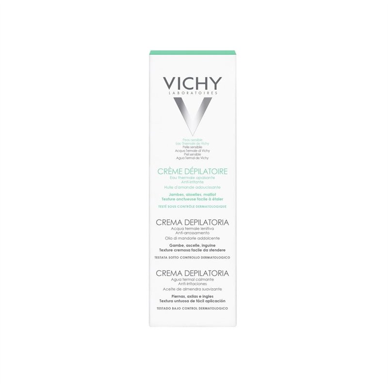 Vichy, Dermo-Tolérance, Crème Dépilatoire Haute Tolérance, Épilation Douce et Efficace, Enrichie en Eau Thermale de Vichy, Parfu