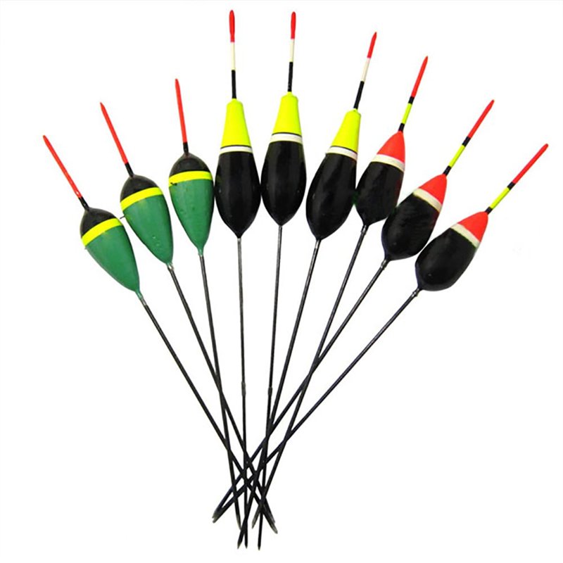 Image secondaire de Sunature 30 Pièces Collection Flotteur de Pêche Liège Flotteur Bois de Balsa Lumineux 1G + 1G + 2G FL19