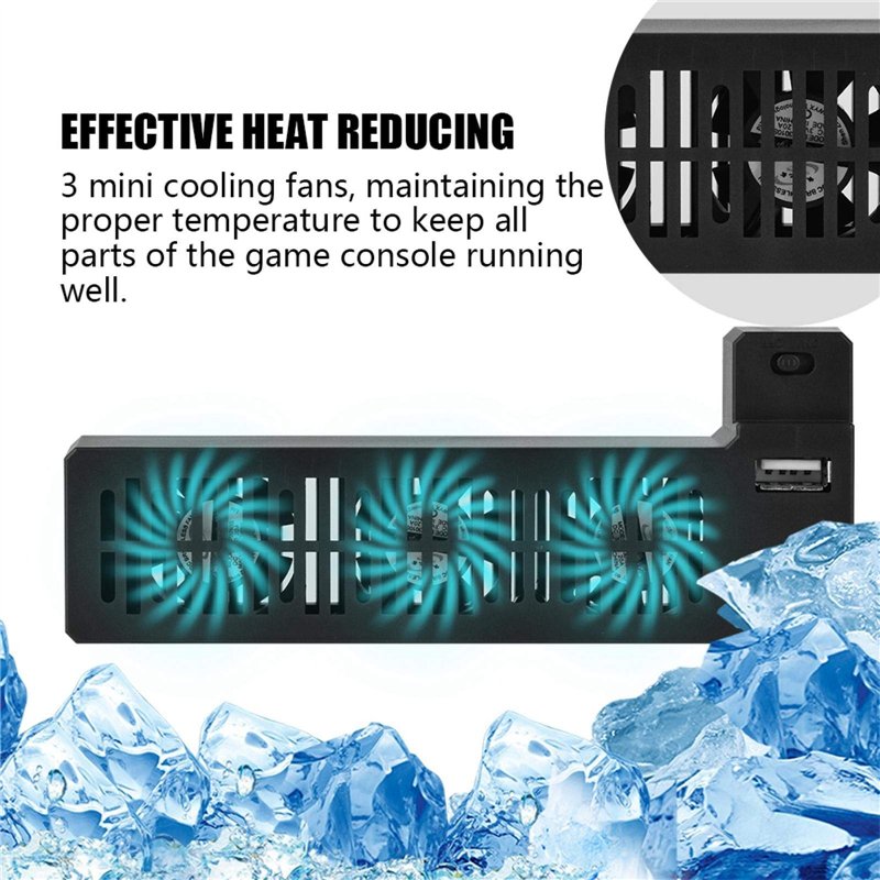 Image secondaire de Ventilateur de refroidissement USB, ventilateur de refroidissement de console de jeu, système de refroidissement pour Xbox One X