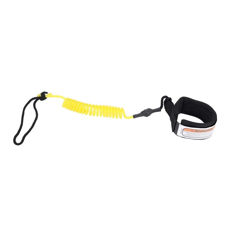 Laisse de Planche de Surf Robuste Planche Flexible enroulée, Laisse de Planche, pour Bodyboard(Yellow)