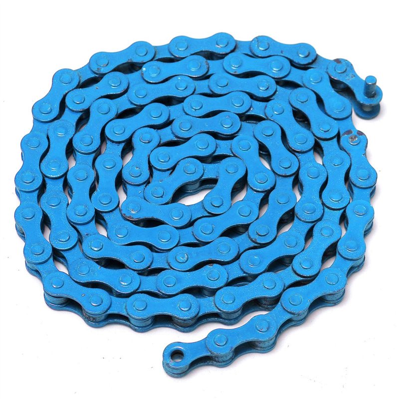 AAlamor 1/2 X 1/8Inch 96 Liens Simple Vitesse Coloré Chaîne Fixe Gear VTT BMX Vélo Vélo Sport Route - Bleu Ciel