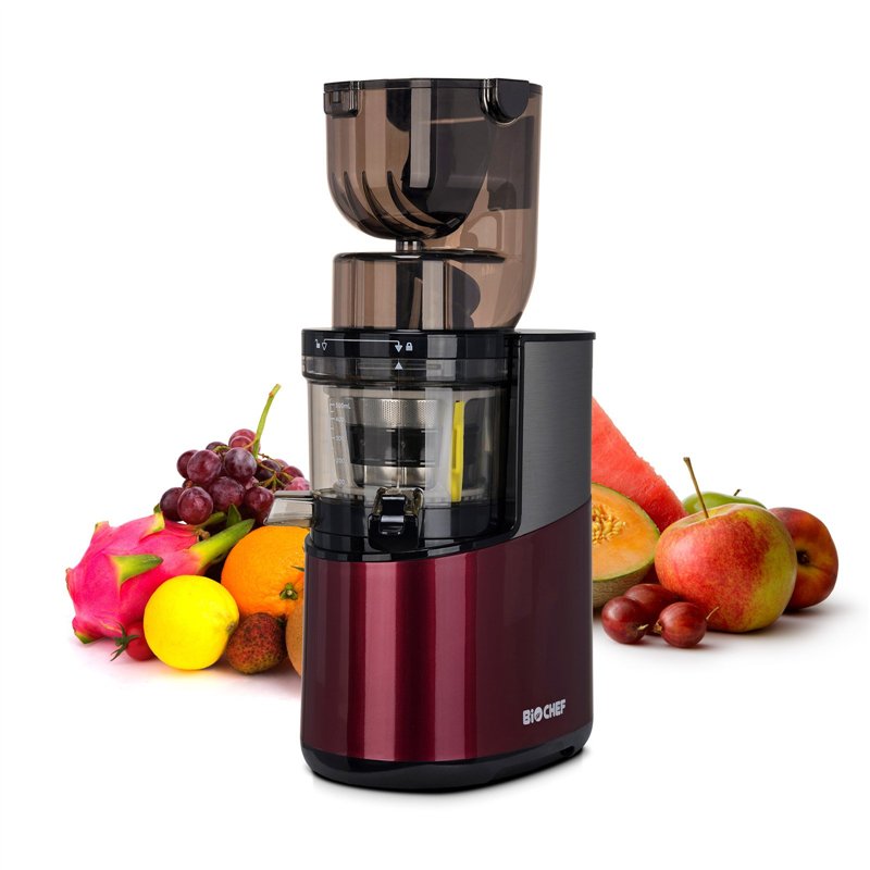 Extracteur de Jus BioChef Atlas Whole Slow Juicer PRO - Puissance maximale 400W / 40 tr/min, Grande Ouverture, Moteur très puiss