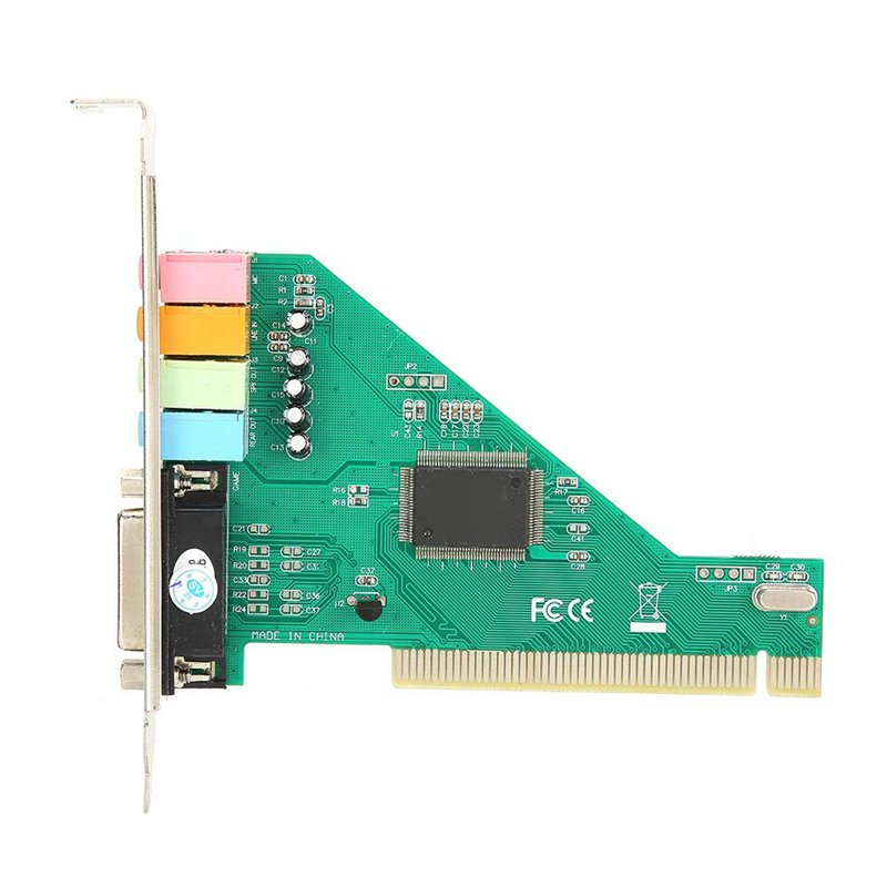 Carte Son PCI, Carte Son Audio Surround stéréo Interne 4 canaux Karte CMI8738, pour Ordinateur de Bureau, Compatible avec 98/200