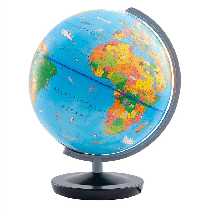 Image secondaire de Columbus Terra Globe terrestre lumineux, D 260 mm, pour enfants avec livret