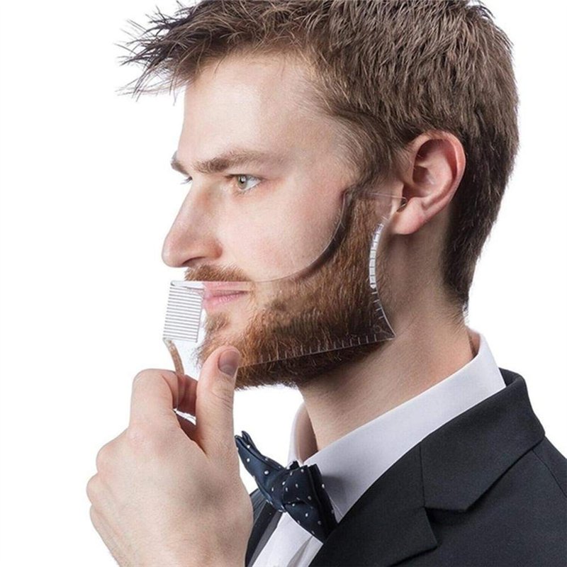 Outil de Mise en Forme de Modèle de Barbe,NewChiChi Pochoir de Peigne de Style pour Moustache Favoris Coupe des Poils du Visage 