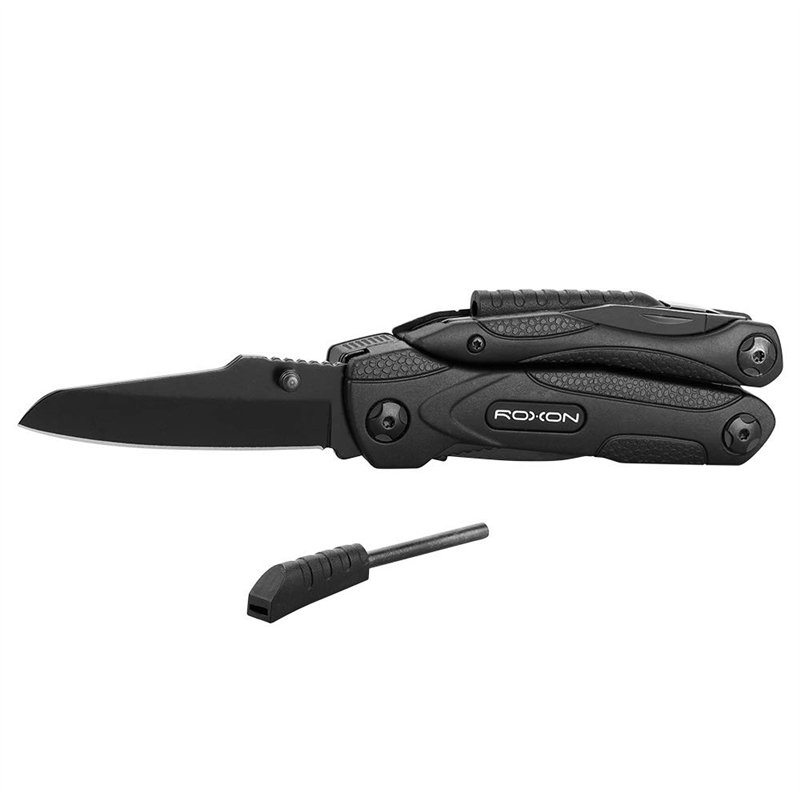 Roxon Pince multifonction CM1349 SPARK, Pince pliante multifonction 14 en 1, Ensemble d'outil multifonction portable de survie e