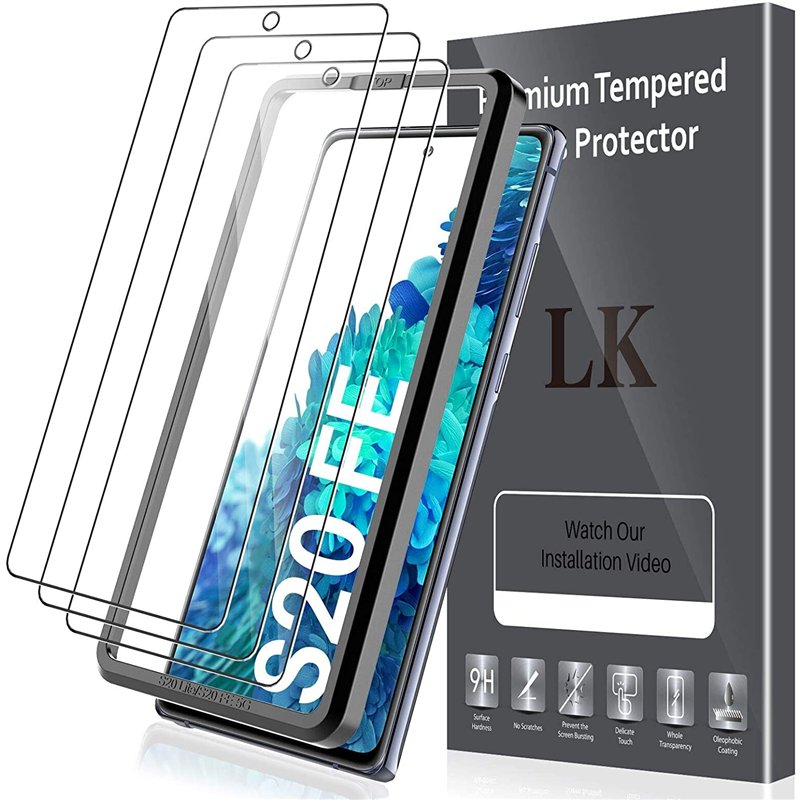 LK Lot de 3 Verre Trempé Compatible avec Galaxy S20 FE 4G/5G,Protection écran pour S20 FE 4G/5G Anti-Rayure et sans Bulles,avec