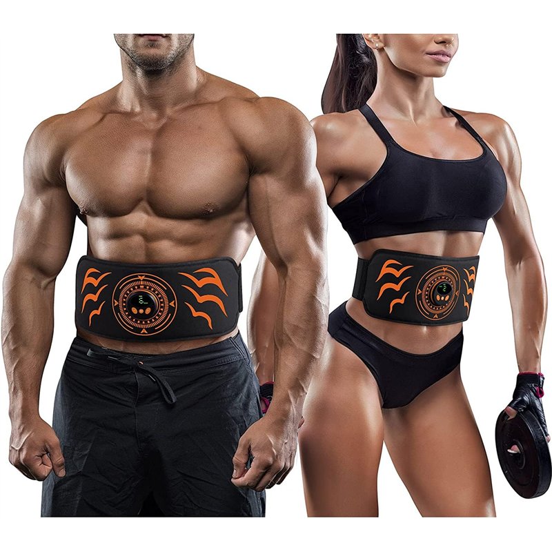 iLoxin Ceinture Abdominale Electrostimulation, Electrostimulateur Musculaire, Entraînement Abdominal EMS, Electrostimulation Mus