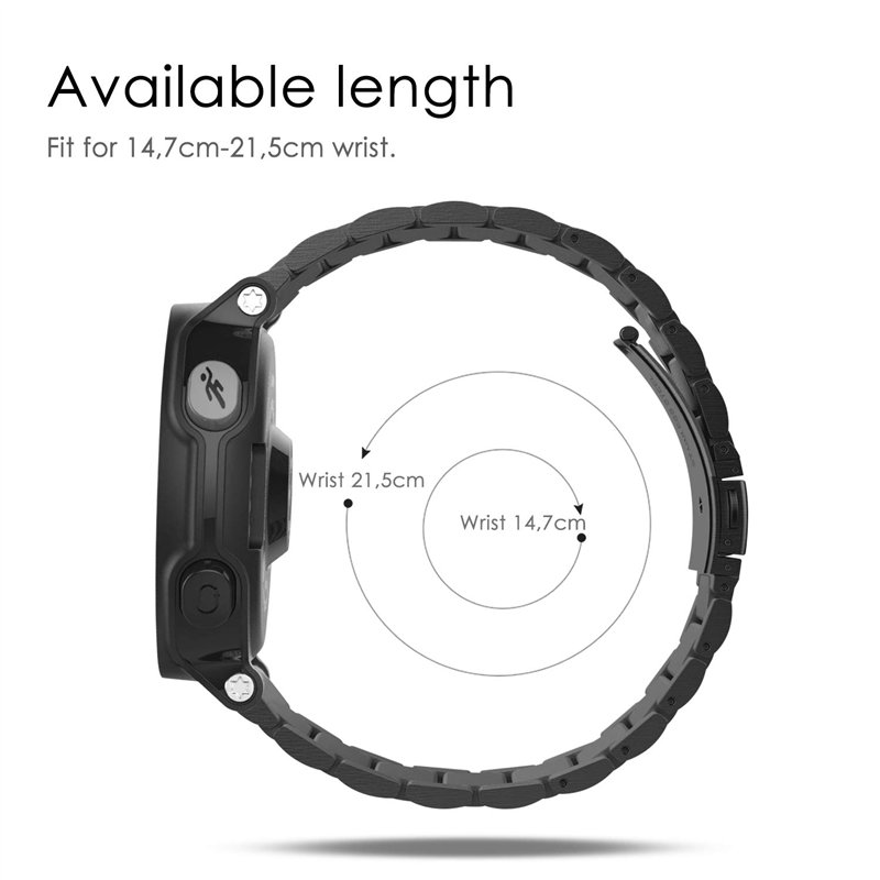 Image secondaire de FINTIE Bracelet Compatible avec Garmin Forerunner 235/220 / 230/620 / 630 / 735XT Watch - Bracelet de Montre en Acier Inoxydable