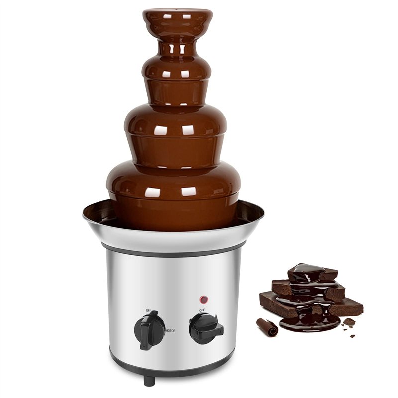 4 Niveaux Fontaine à Chocolat électrique Machine de Fusion de Chocolat Fontaine de Chocolat Fondue Chocolat Electrique Machine à