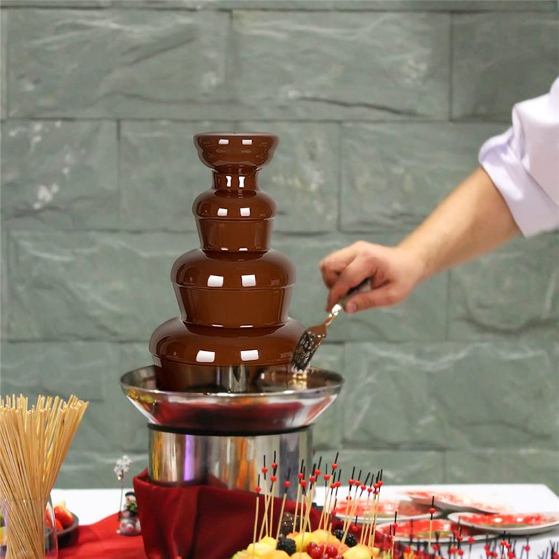 Image secondaire de 4 Niveaux Fontaine à Chocolat électrique Machine de Fusion de Chocolat Fontaine de Chocolat Fondue Chocolat Electrique Machine à