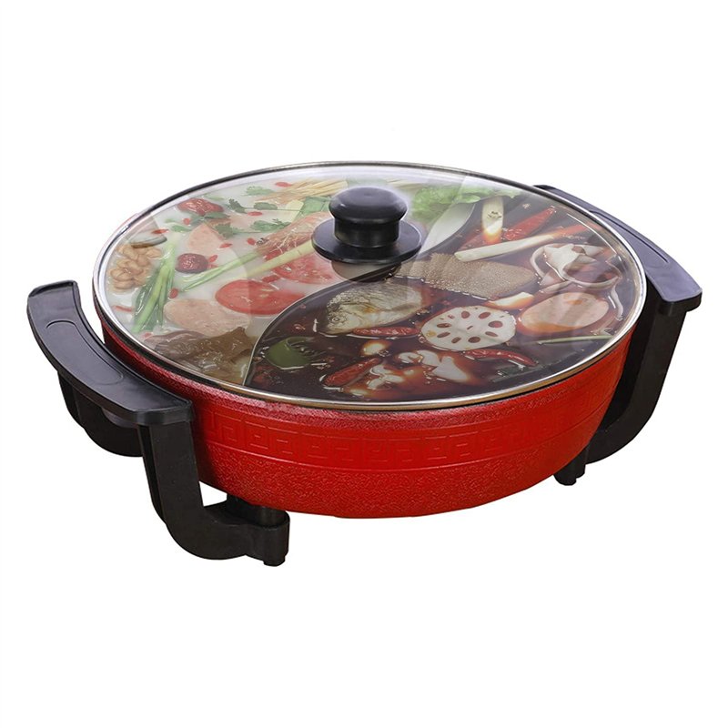 Pot de canard mandarin, Double Hot Pot, Fondue chinoise, Hot Pot électrique multifonctionnel antiadhésif domestique de 6L de gra