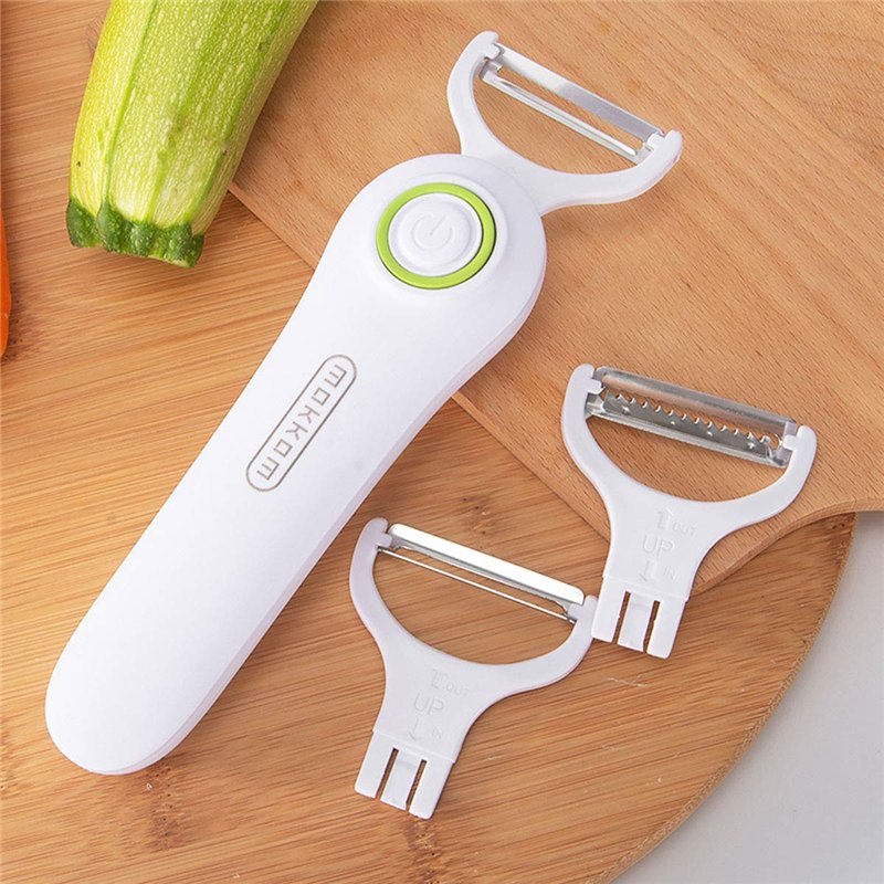 Image secondaire de min Éplucheur électrique Éplucheur de légumes Orbital avec Lames multifonctionnelles en Acier Inoxydable Éplucheur de Julienne R