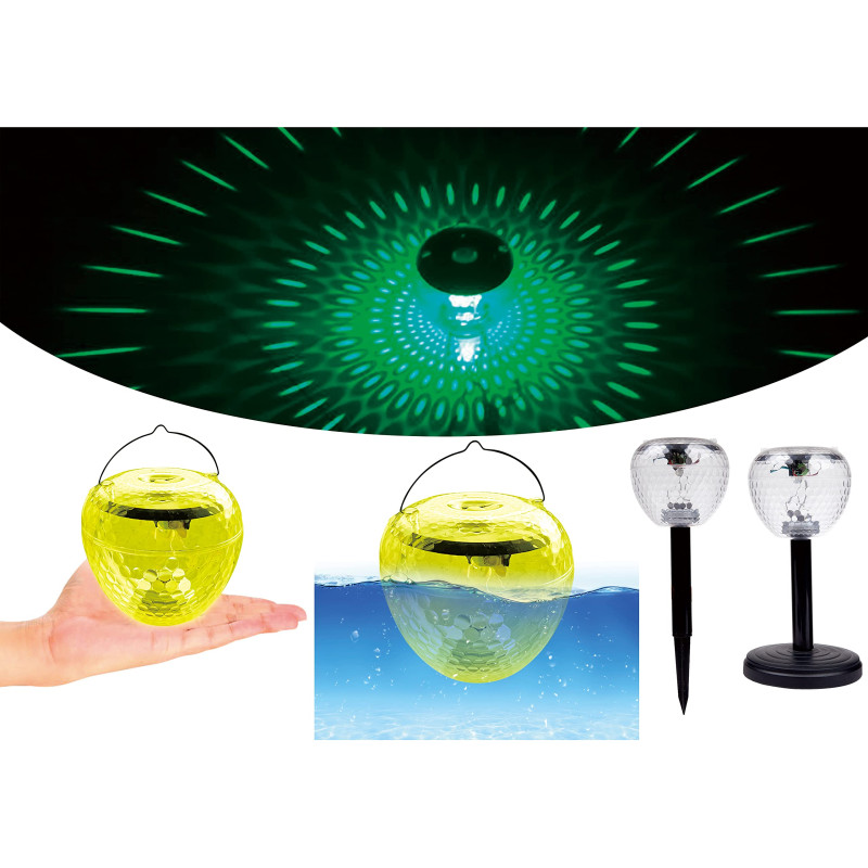 Tom Lampe de piscine, SENLAN lumière solaire flottante Lampes de piscine, lampes solaires flottantes 7 couleurs et blanc chaud,