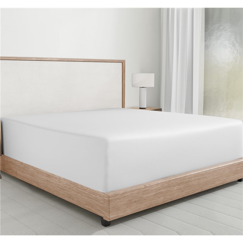Drap-housse de luxe en satin de coton mako - 400 fils/cm² - Drap-housse de qualité hôtelière avec bonnets profonds et étiquettes