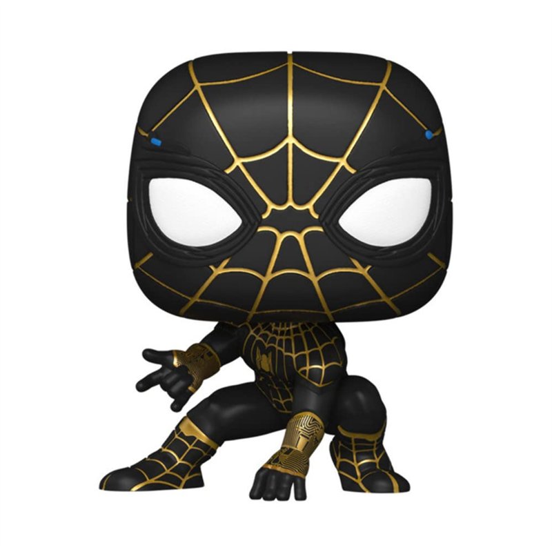 Funko POP! Jumbo: SM: Spider-Man Black & Gold Suit - Spiderman No Way Home - Figurine en Vinyle à Collectionner - Idée de Cadeau