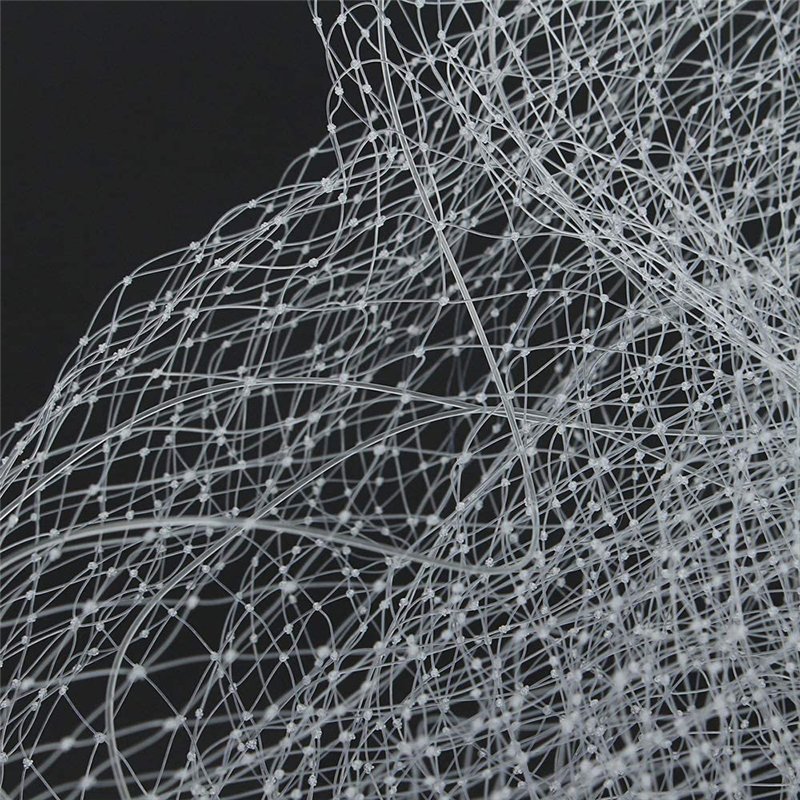 Image secondaire de SANON Filet de Pêche à la Main en Nylon Monofilament Avec Corde, Appât Piège, Φ2.4m / 95pouces, Maille de 0,5 Doigt