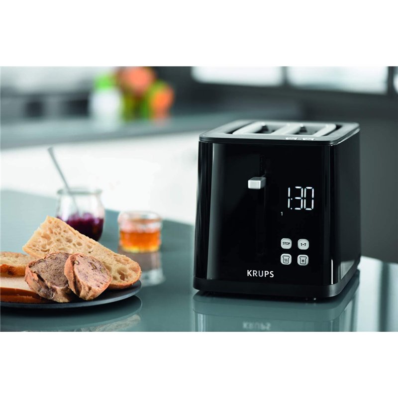 Image secondaire de Toaster Smart'n Light Krups KH641810 | Grille à deux tranches | Affichage numérique | 7 niveaux de brunissage | Ramasse-miettes