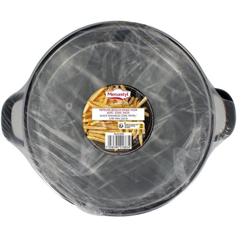 Image secondaire de Friteuse - MENASTYL - 3645580 - En acier émaillé - Noir - 26 cm - Avec couvercle et panier - Tous feux dont induction