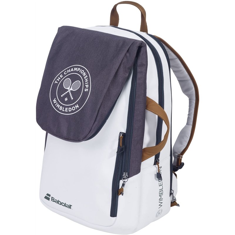 Babolat Sac à Dos de Tennis Pure Wimbledon, Blanc/Gris, Taille Unique, Puissant