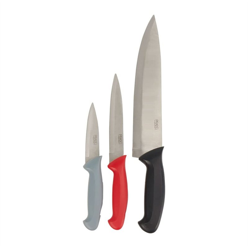 Gers Equipement Pradel Héritage, couteau cuisine, set de couteaux de cuisine, 3 pièces, couteau chef 20cm, couteau multi service
