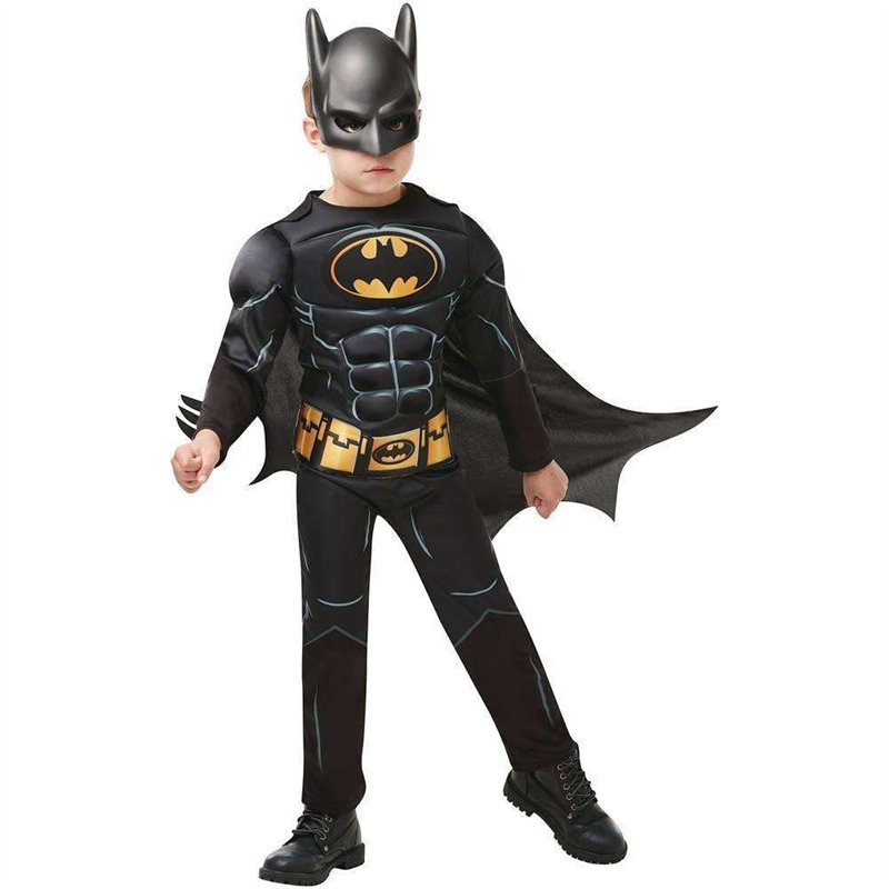Image secondaire de Rubies - Panoplie Batman déguisement Luxe Noir - DC Comics, enfant, 155114M, Taille M 5 à 6 ans